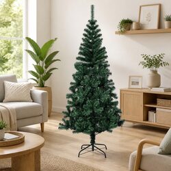 Sturdy Artificial Christmas Tree 240cm with Iridescent Tips