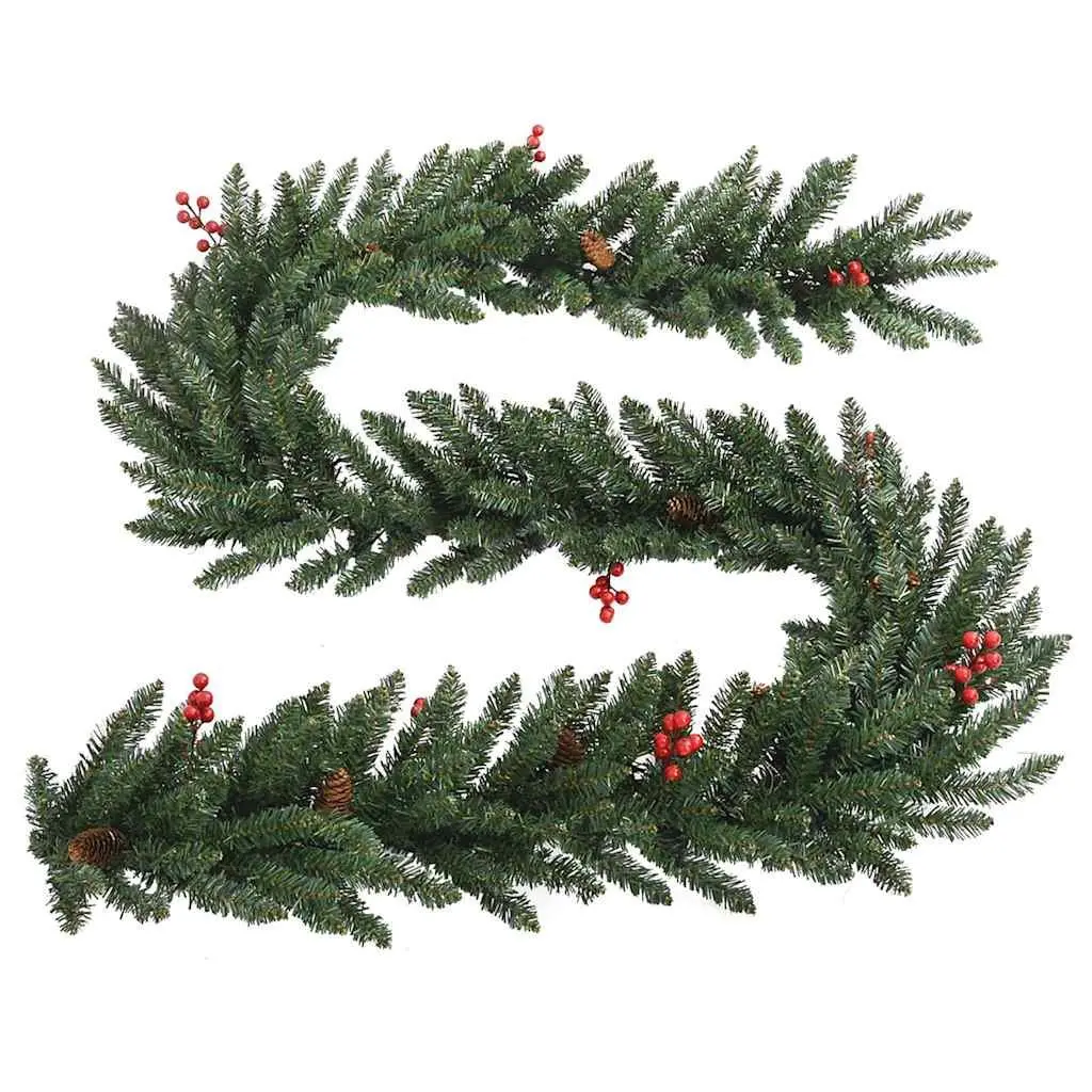 2-Piece Artificial Christmas Tree Set with LED Lights