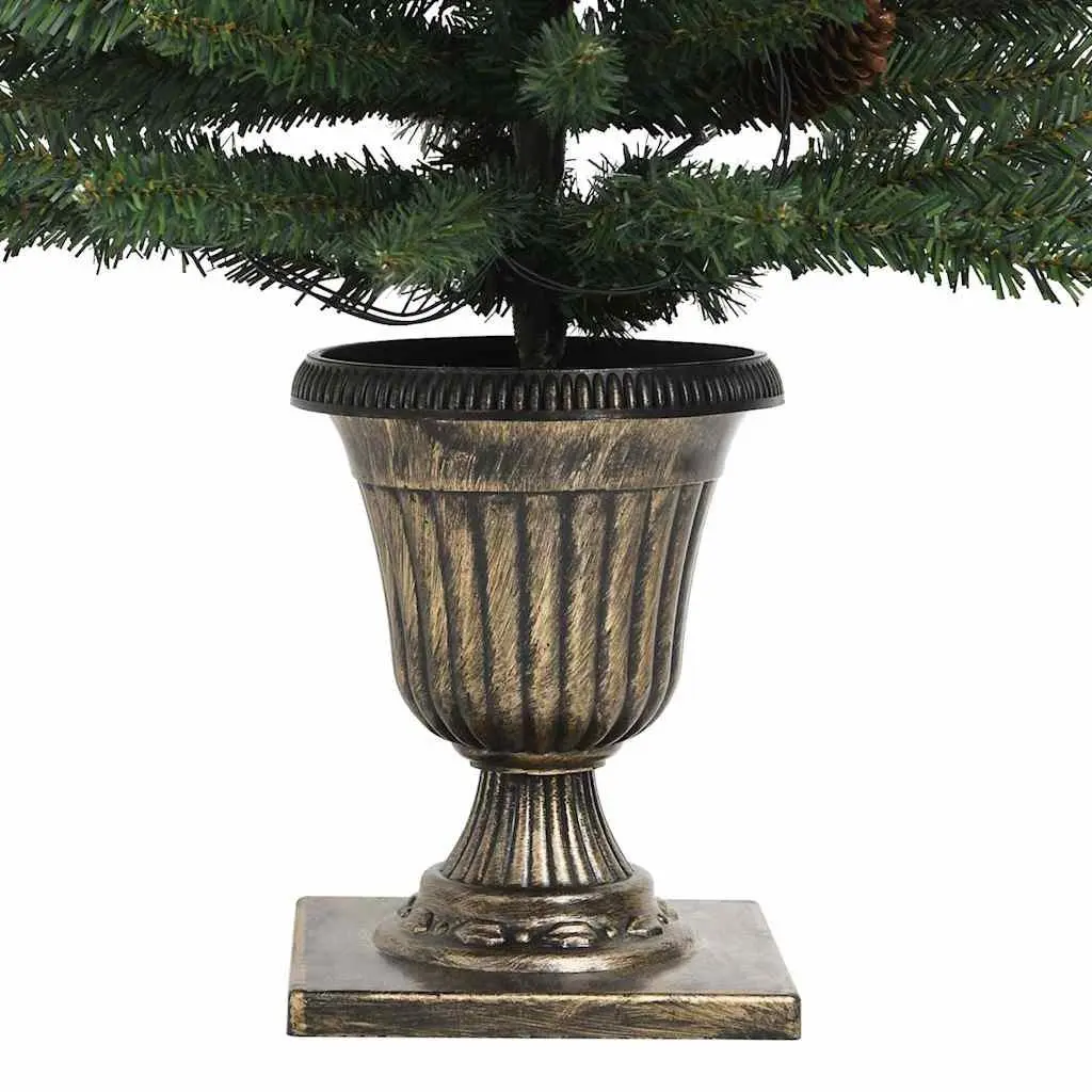 2-Piece Artificial Christmas Tree Set with LED Lights