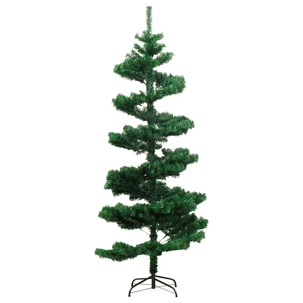 Pre-lit Christmas Tree PVC 150cm Green Artificial Holiday Decoration