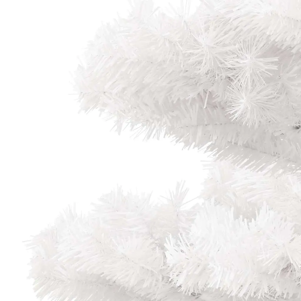 150cm White Pre-lit Swirl Christmas Tree with LED Lights