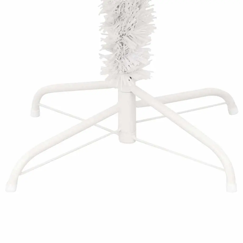 Artificial Christmas Tree 180cm PVC White Swirl Pre-lit with LED Lights and Stand