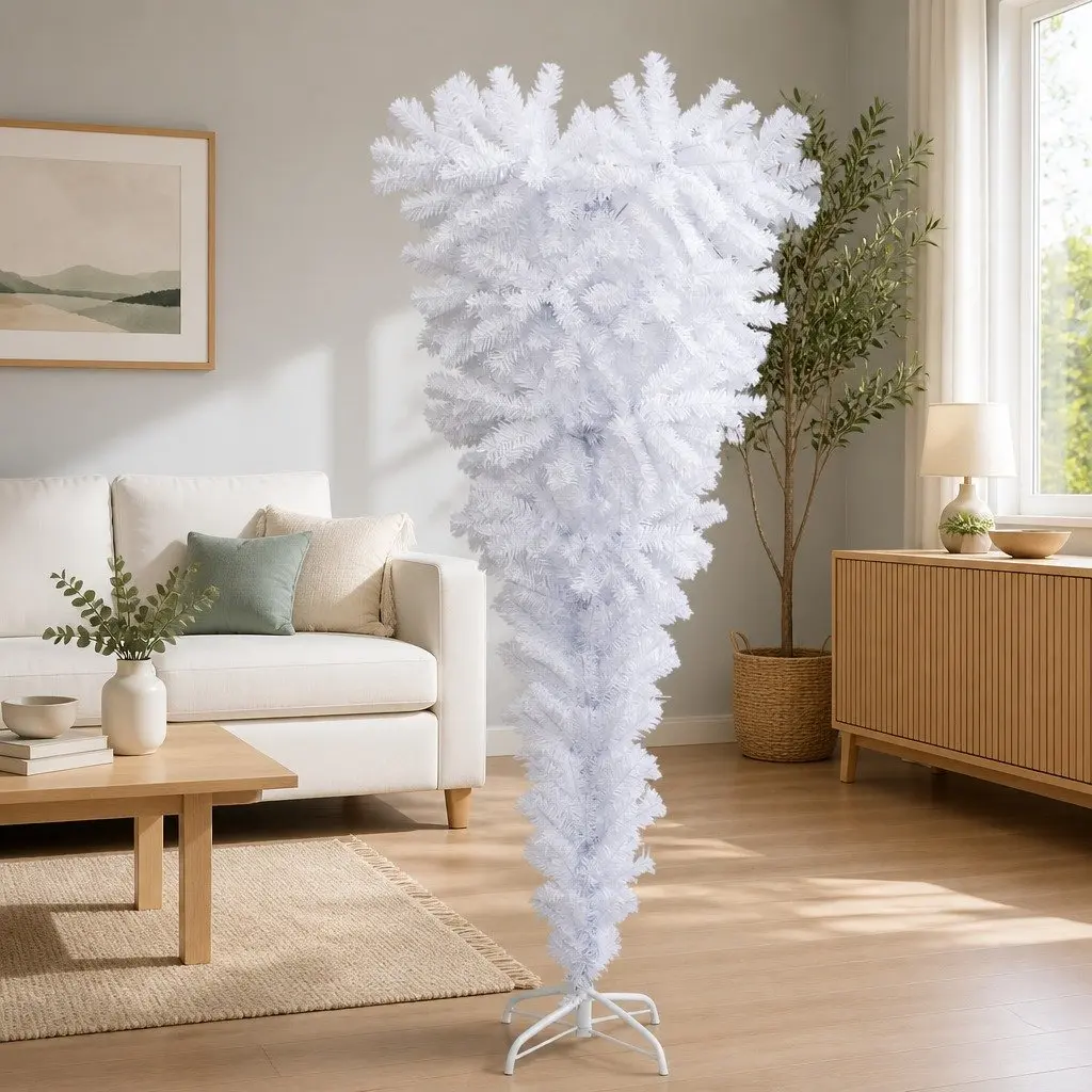 Upside-Down Artificial Christmas Tree White 120cm