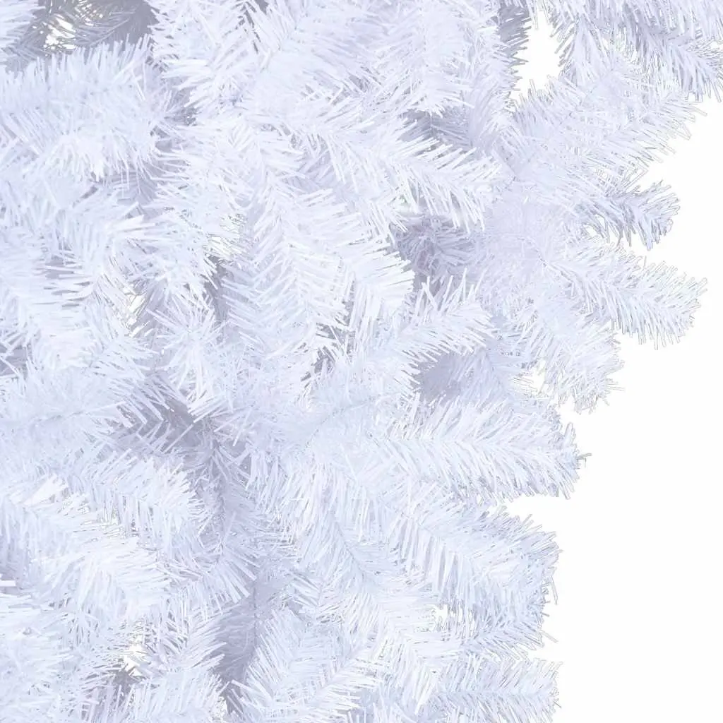 Upside-Down Artificial Christmas Tree with Stand White 240cm Holiday Decoration