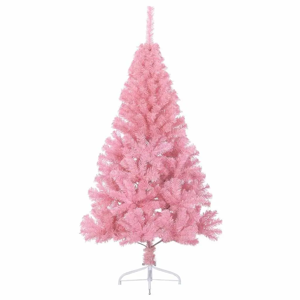 Pink Half Christmas Tree with Stand, 120 cm
