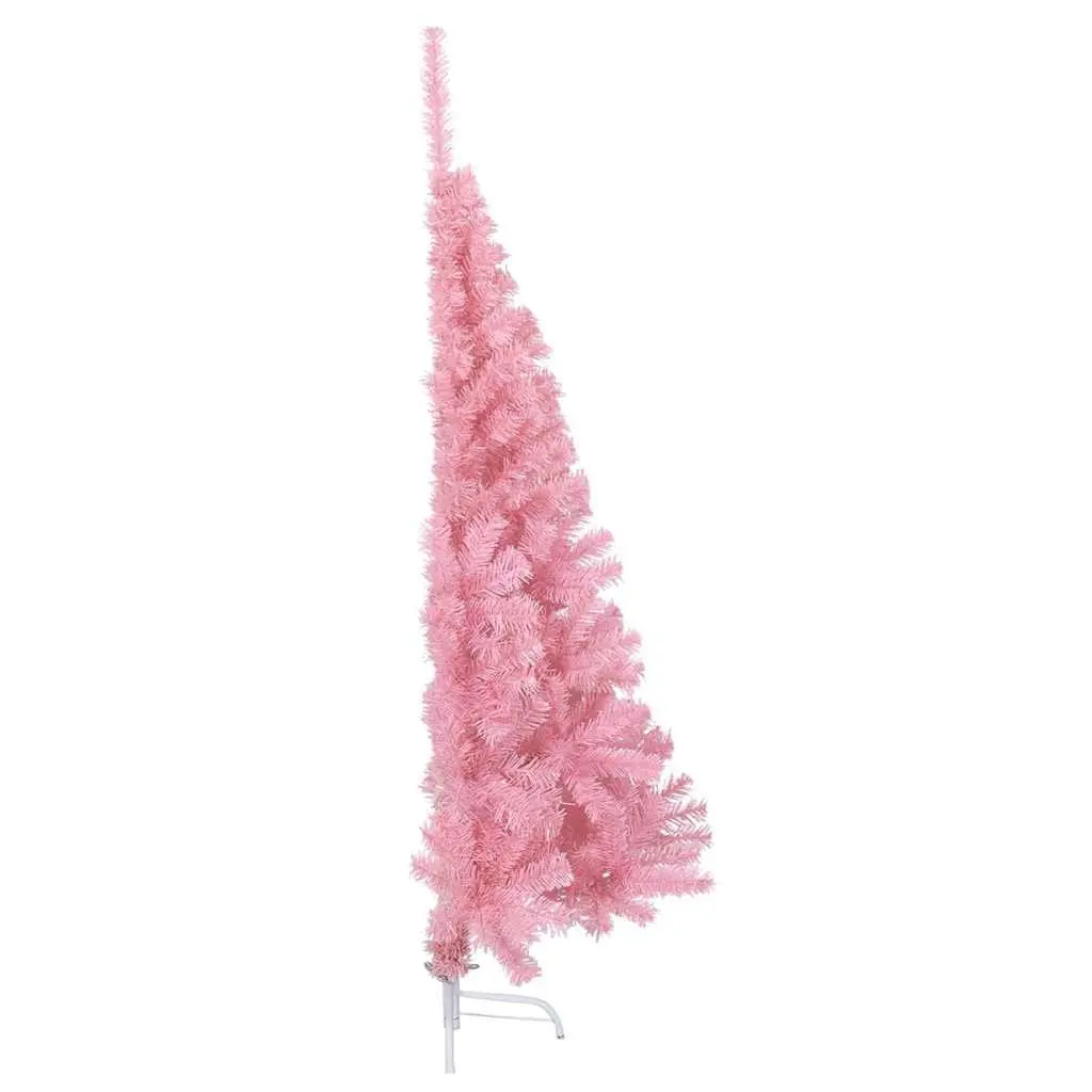 Pink Half Christmas Tree with Stand, 120 cm