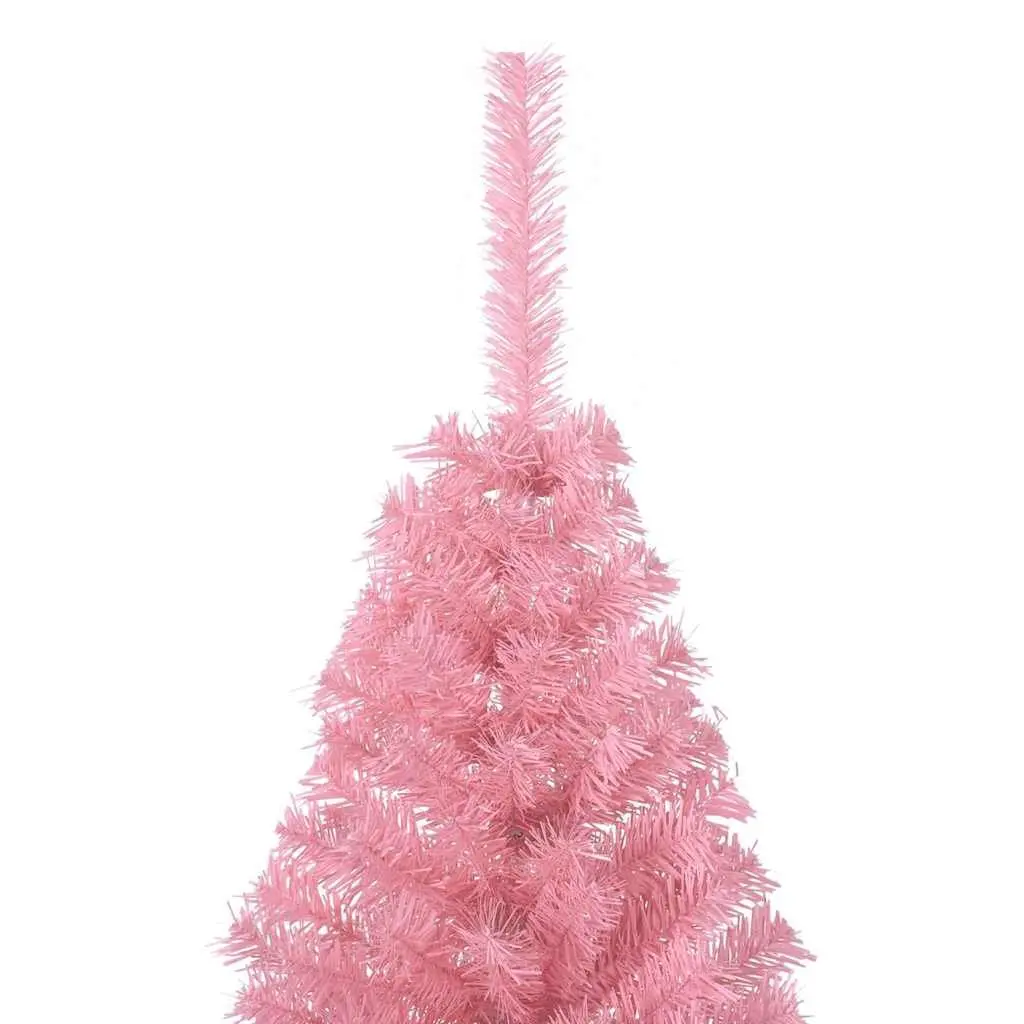 Pink Half Christmas Tree with Stand, 120 cm