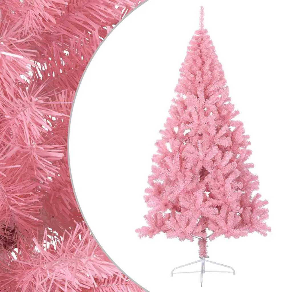 Half Christmas Tree PVC 180cm Pink