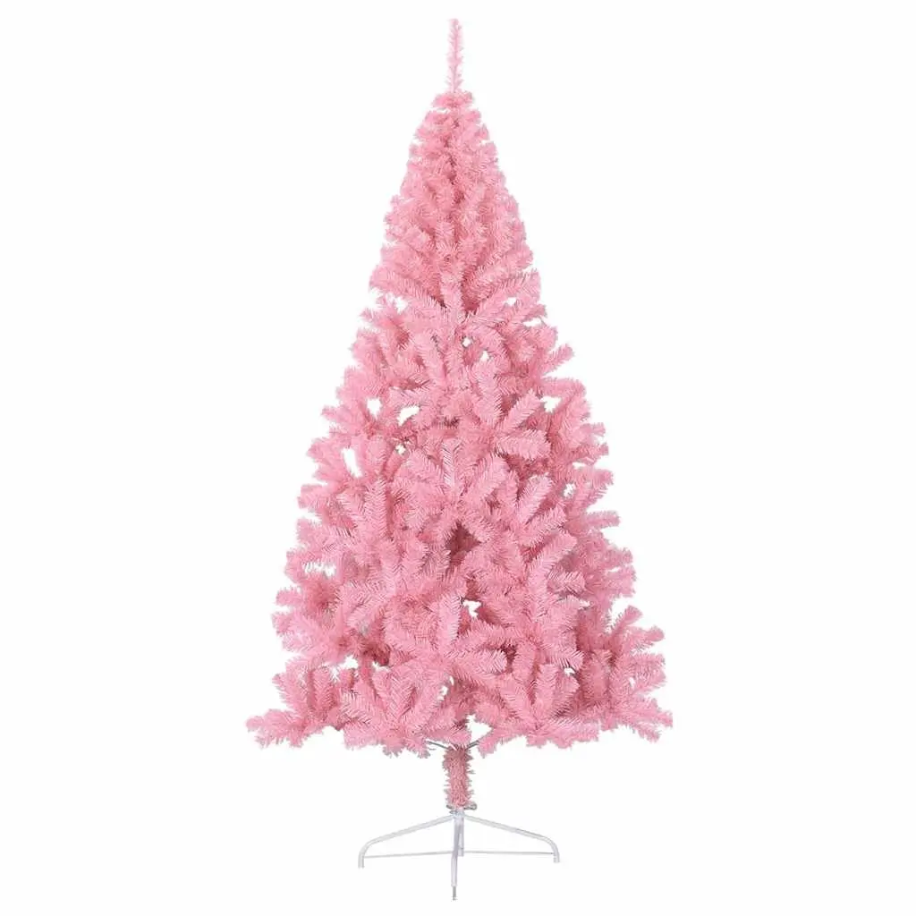 Half Christmas Tree PVC 180cm Pink