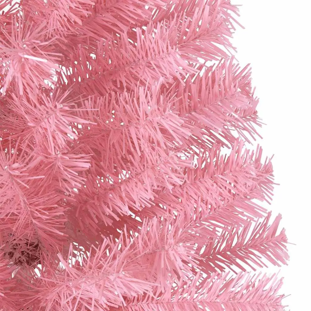 Half Christmas Tree PVC 180cm Pink