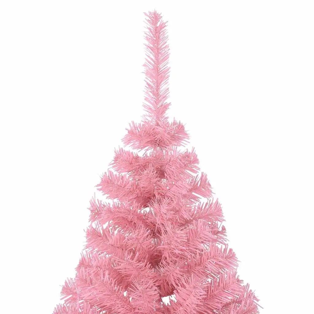 Half Christmas Tree PVC 210cm Pink