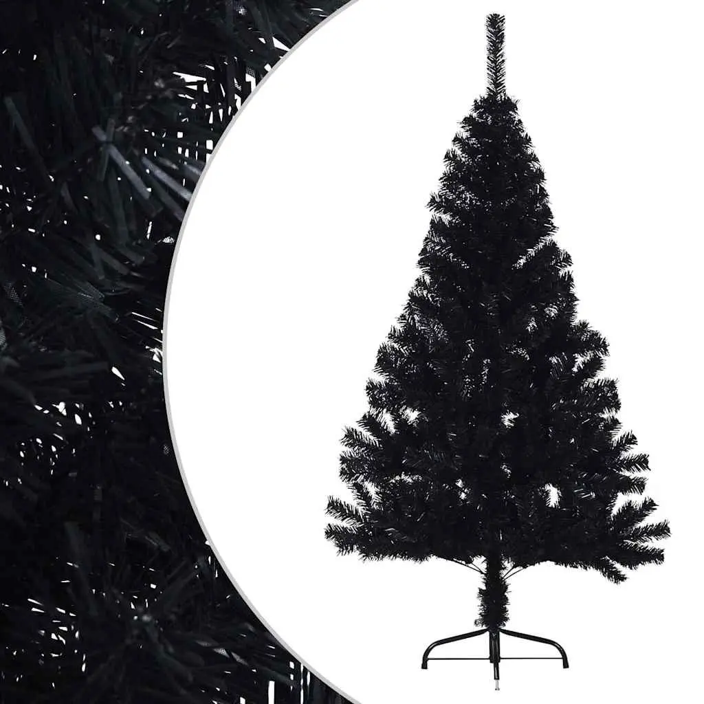 Half Christmas Tree PVC 150cm Black