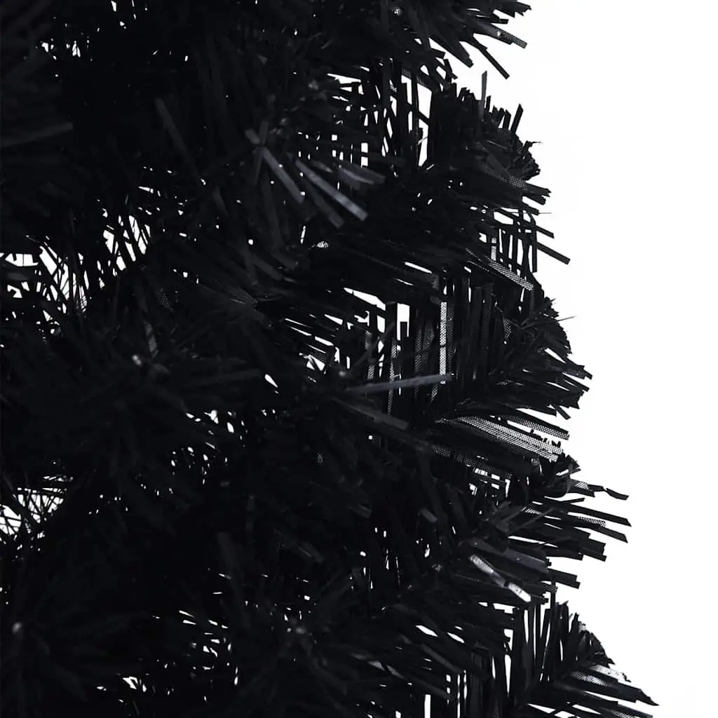 Half Christmas Tree PVC 150cm Black