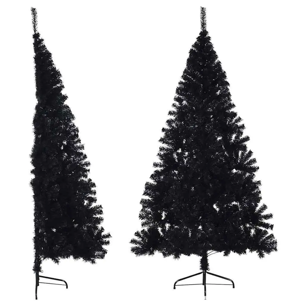 Artificial Half Christmas Tree PVC 180cm Black