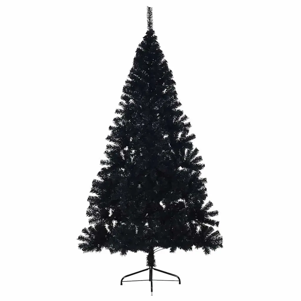 Artificial Half Christmas Tree PVC 180cm Black
