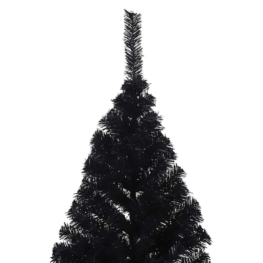 Artificial Half Christmas Tree PVC 180cm Black