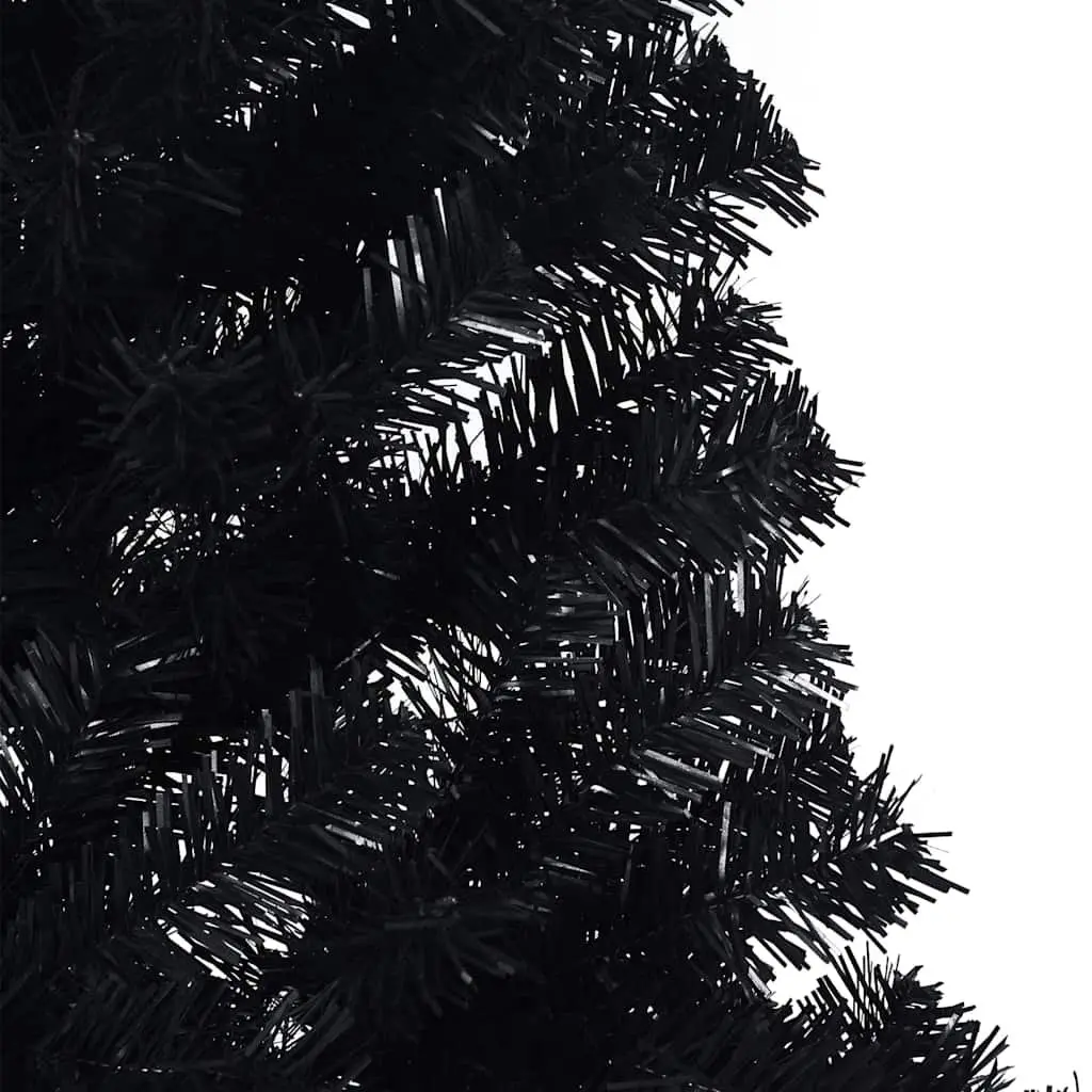 Artificial Half Christmas Tree PVC 180cm Black