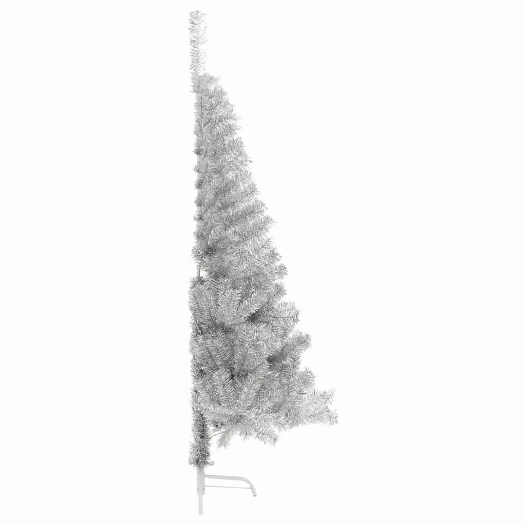 Silver Half Christmas Tree 180cm with Stand
