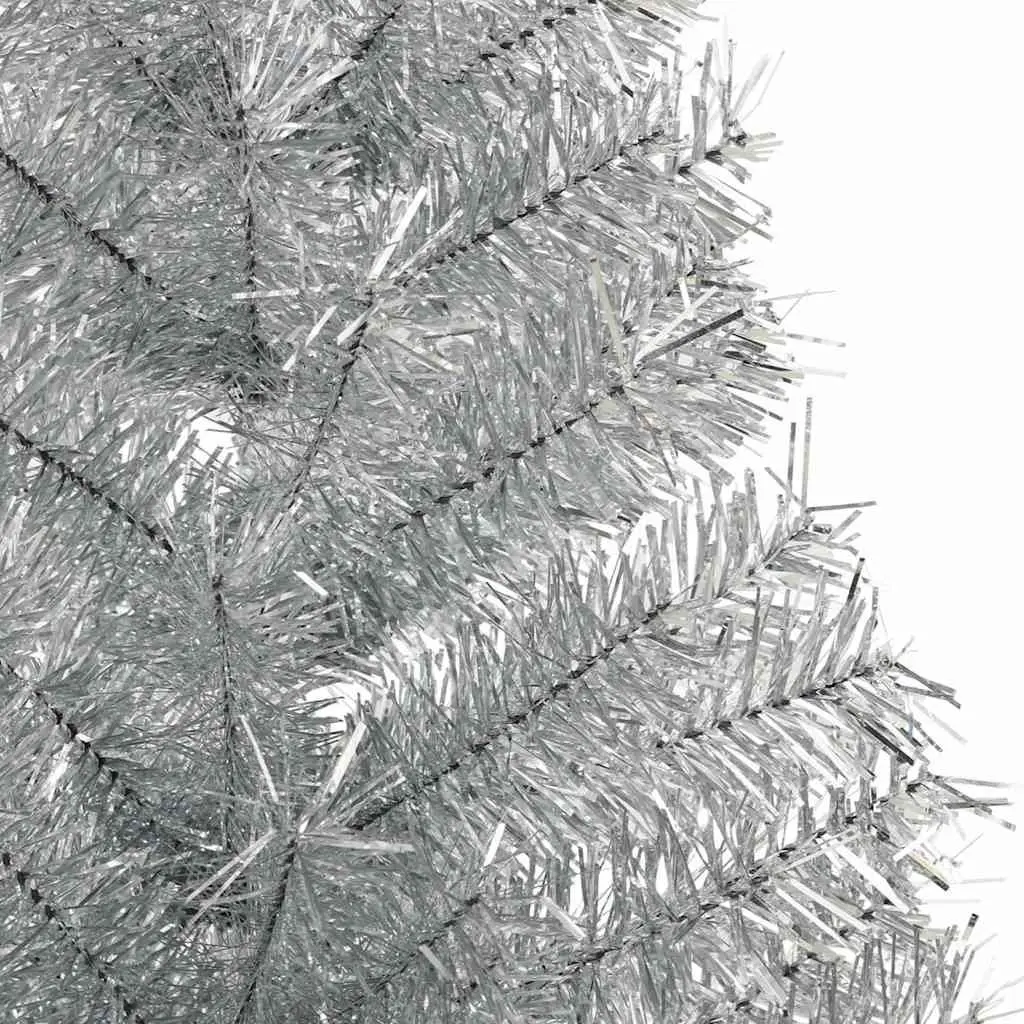 Silver Half Christmas Tree 180cm with Stand