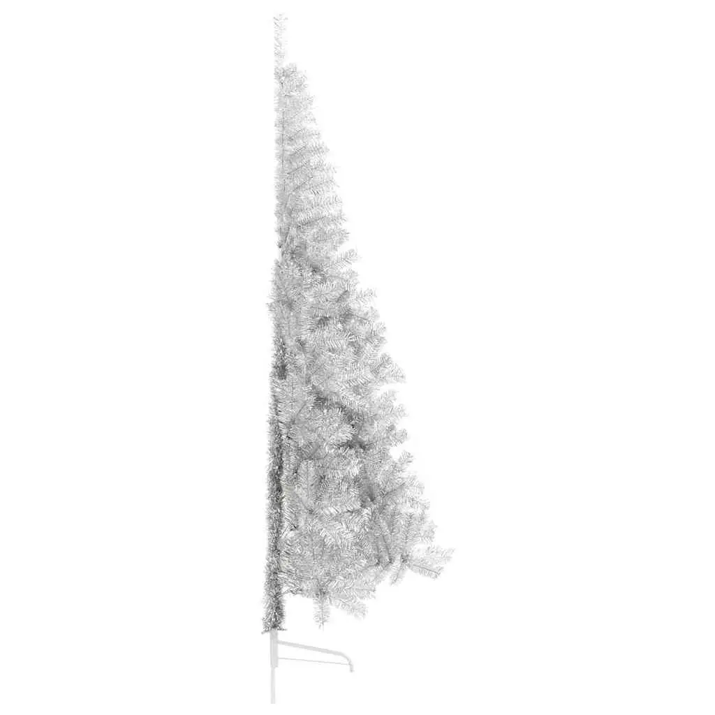 Silver Half Christmas Tree 240cm for Holiday Decor