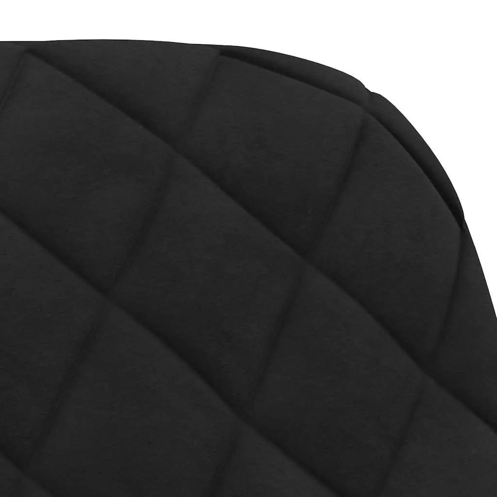 Black Velvet Dining Chairs 2 pcs with Armrests and Backrests