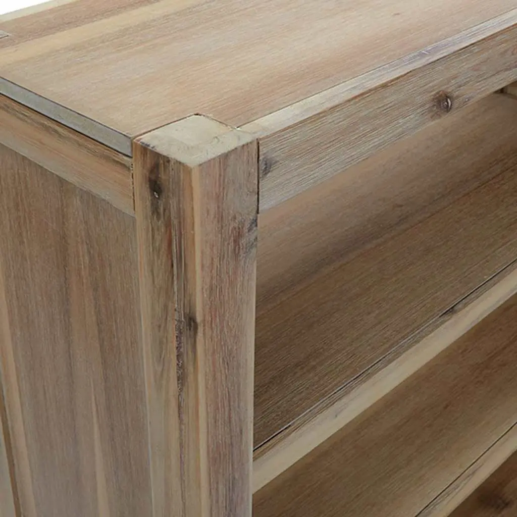 5-Tier Wooden Bookcase with Rustic Charm