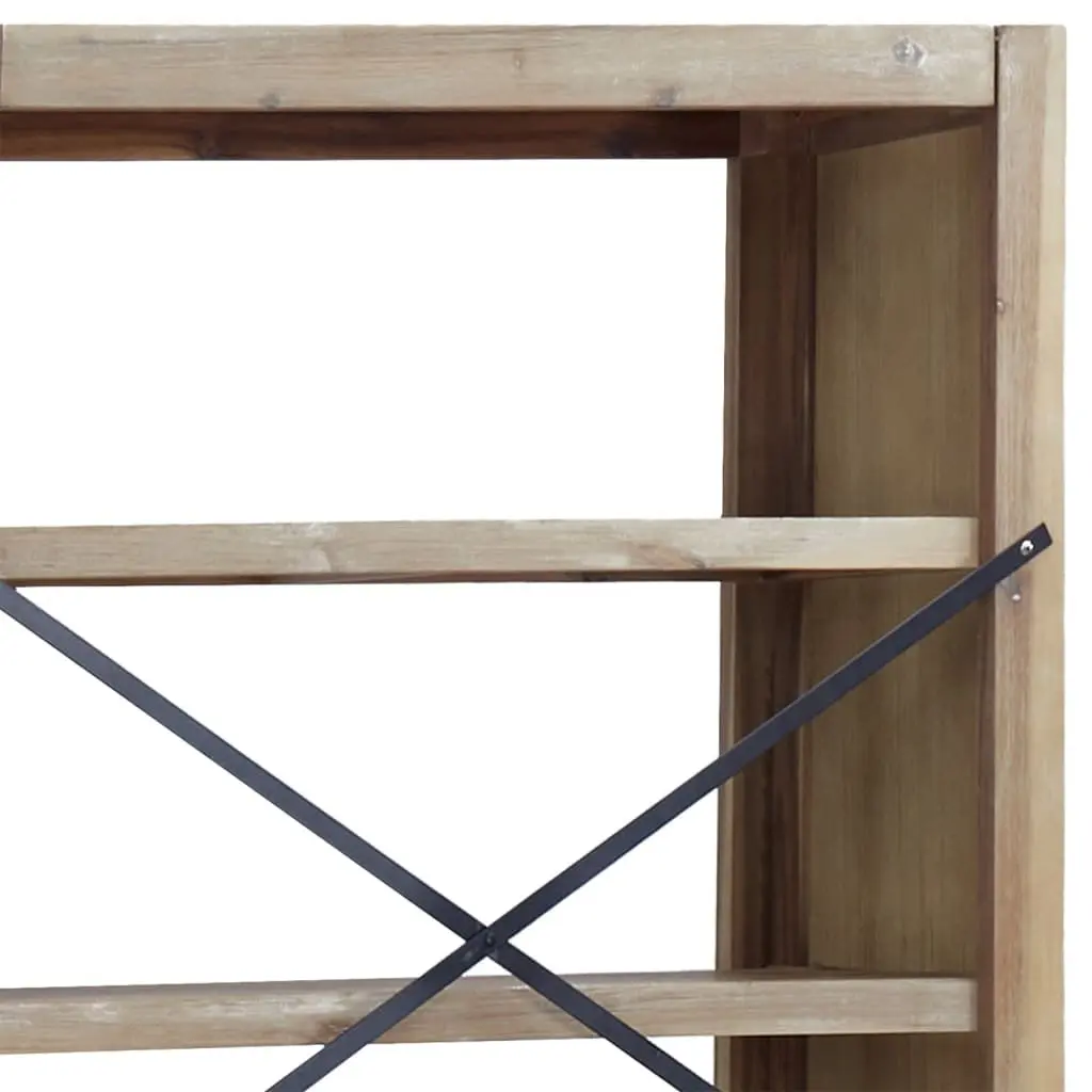 Wooden Bookcase Solid Acacia 80x30x110 cm 4 Tier Rustic Brown Display Shelf