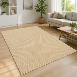 Sturdy Cotton Rope Woven Rug in Brown 160x230 cm