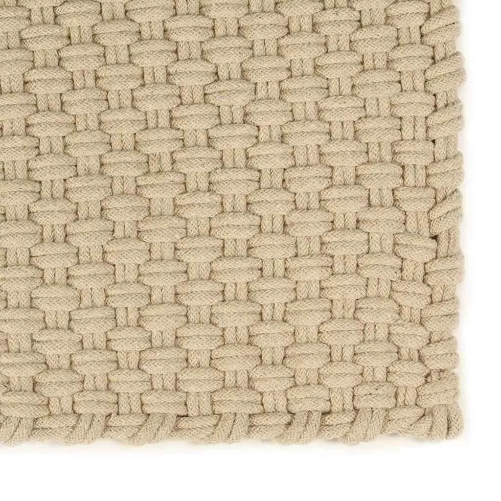 Cotton Rope Woven Rug in Brown 160x230 cm