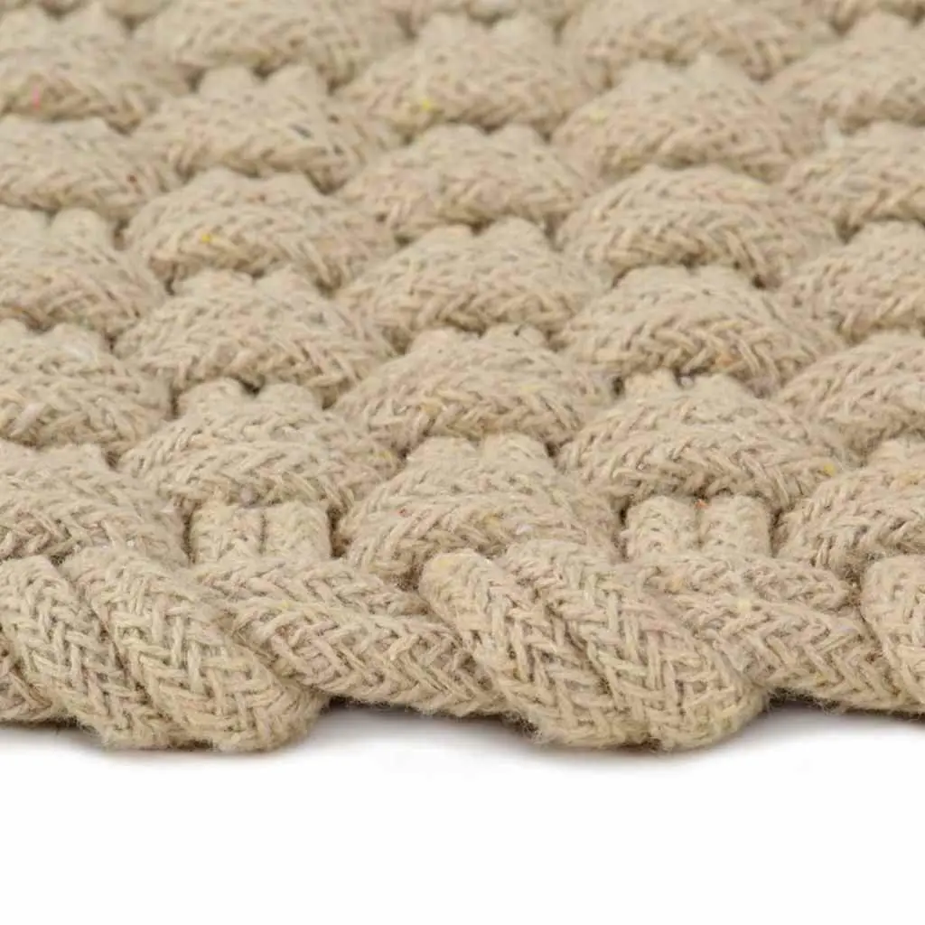 Cotton Rope Woven Rug in Brown 160x230 cm
