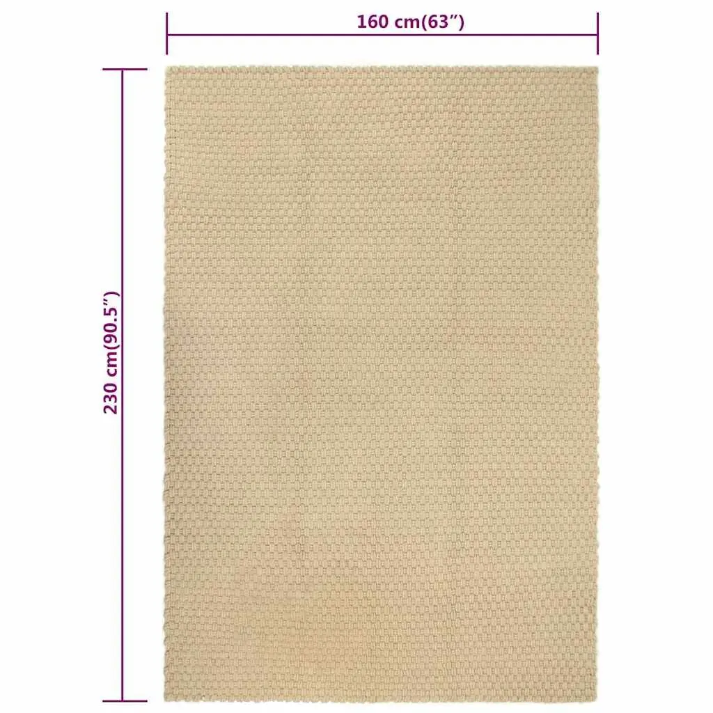 Cotton Rope Woven Rug in Brown 160x230 cm