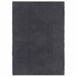 Anthracite Rectangular Cotton Rug 120x180 cm - Durable Design