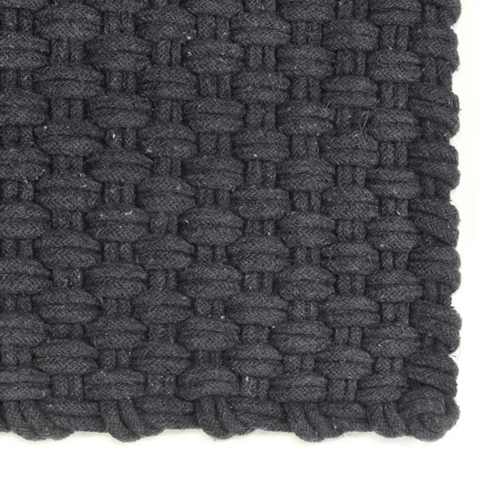 Anthracite Cotton Rope Rug 180x250 cm