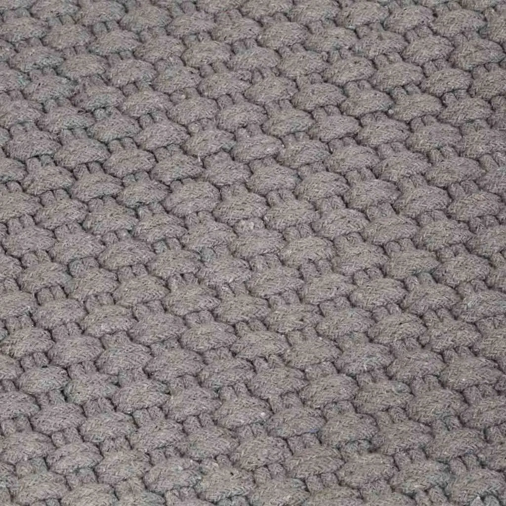 Cotton Rope Rug Rectangular Grey 180x250 cm Floor Mat Living Room Bedroom Decor