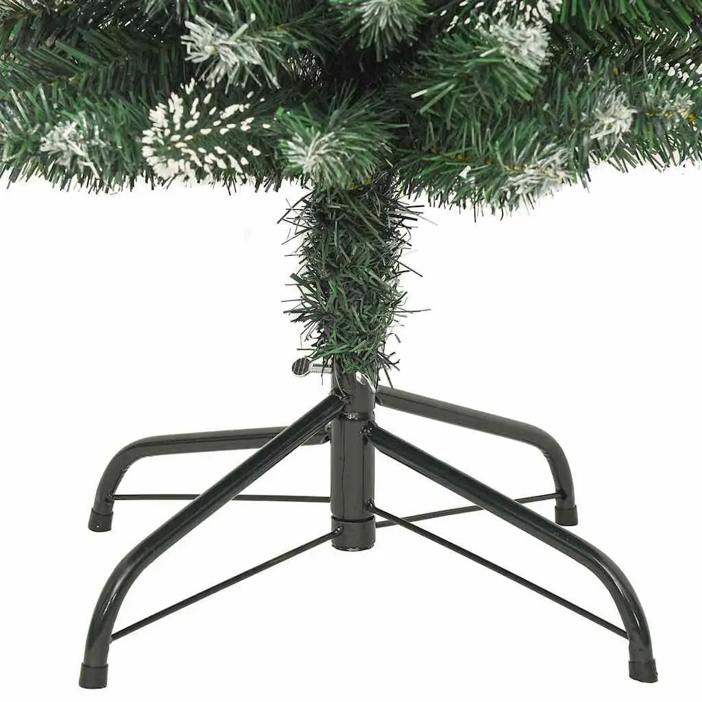 Artificial Slim Christmas Tree with Stand 150cm Green PVC Holiday Decoration