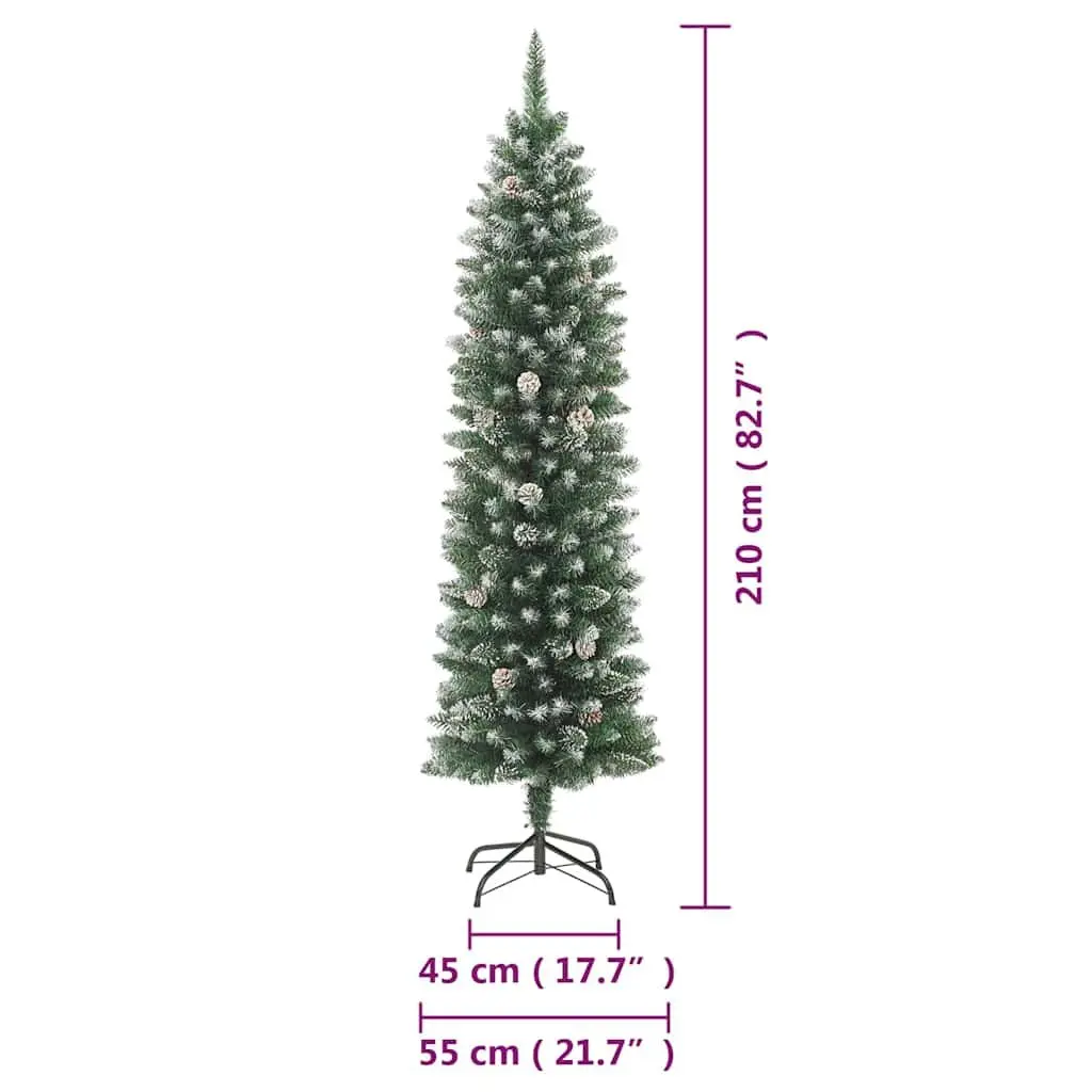 Slim Christmas Tree 210cm with PVC Tips