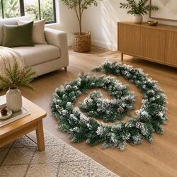 Durable Christmas Garland LED Lights 2.7m Pine Cone Decoration