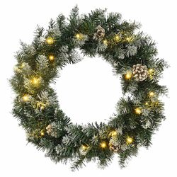 60cm LED Christmas Wreath for Indoor and Outdoor Use