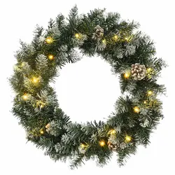 60cm LED Christmas Wreath for Indoor and Outdoor Use