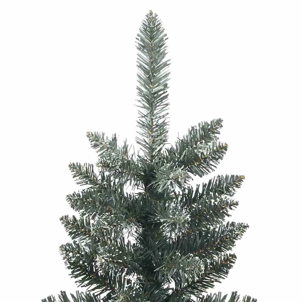 Artificial Slim Christmas Tree 120cm with Stand Green PVC Holiday Decoration