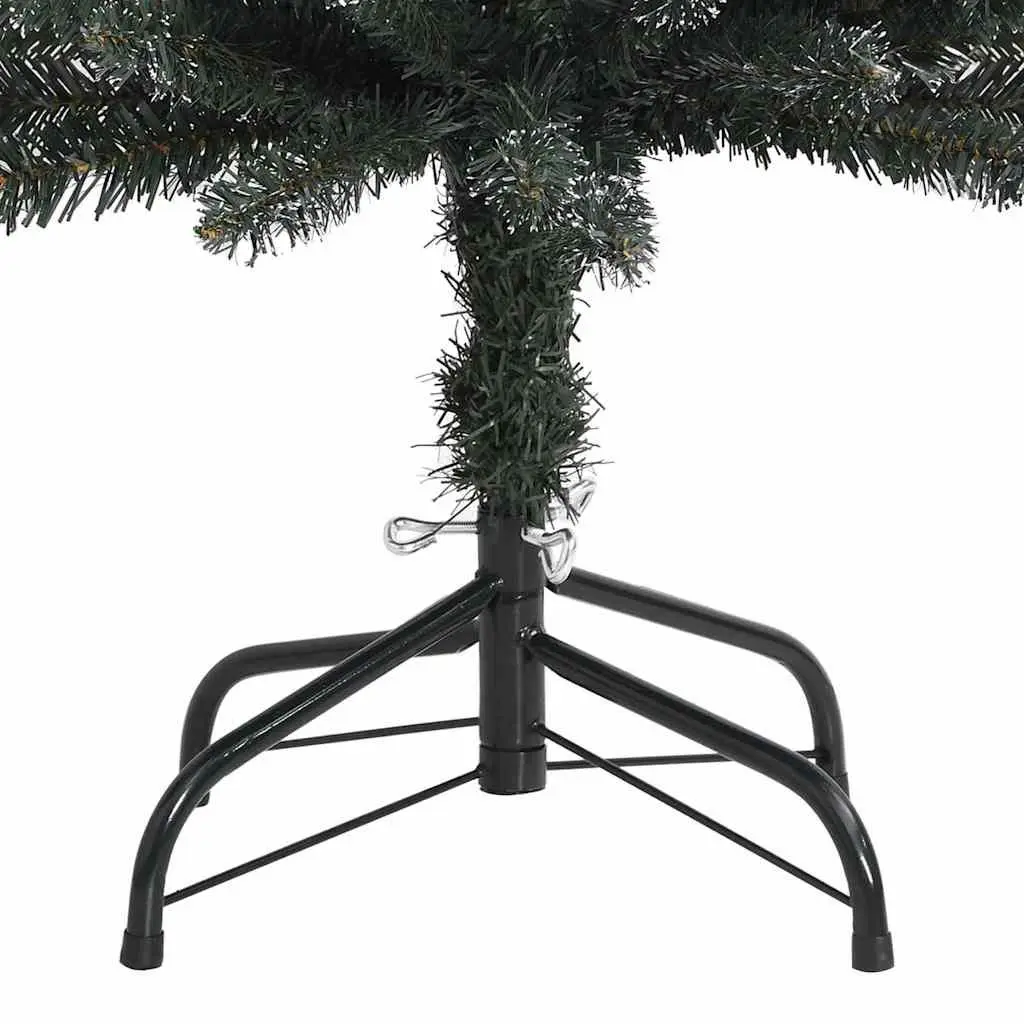 Artificial Slim Christmas Tree 120cm with Stand Green PVC Holiday Decoration