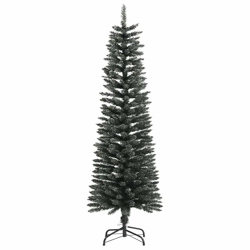 Artificial Slim Christmas Tree with Stand Green 150cm Bushy PVC Holiday