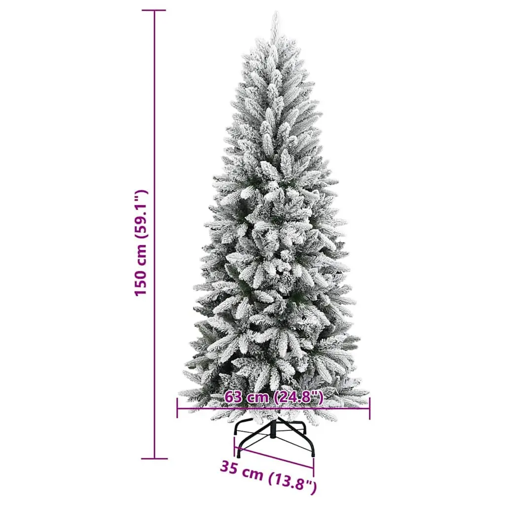 150cm White Flocked Artificial Christmas Tree