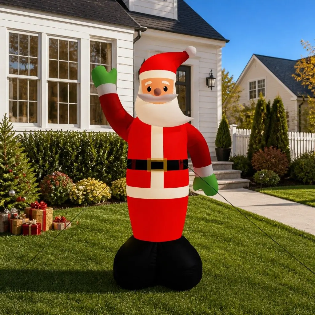 Inflatable Santa Claus Decoration Oxford Fabric 820cm with LED Lights