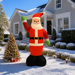 Massive 1000cm Inflatable Santa Claus with LED Lights