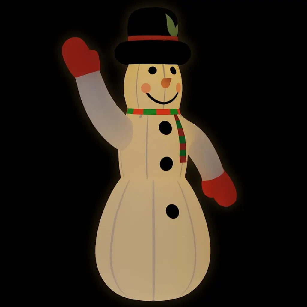 Inflatable Snowman Decoration Oxford Fabric 370cm with LED Lights