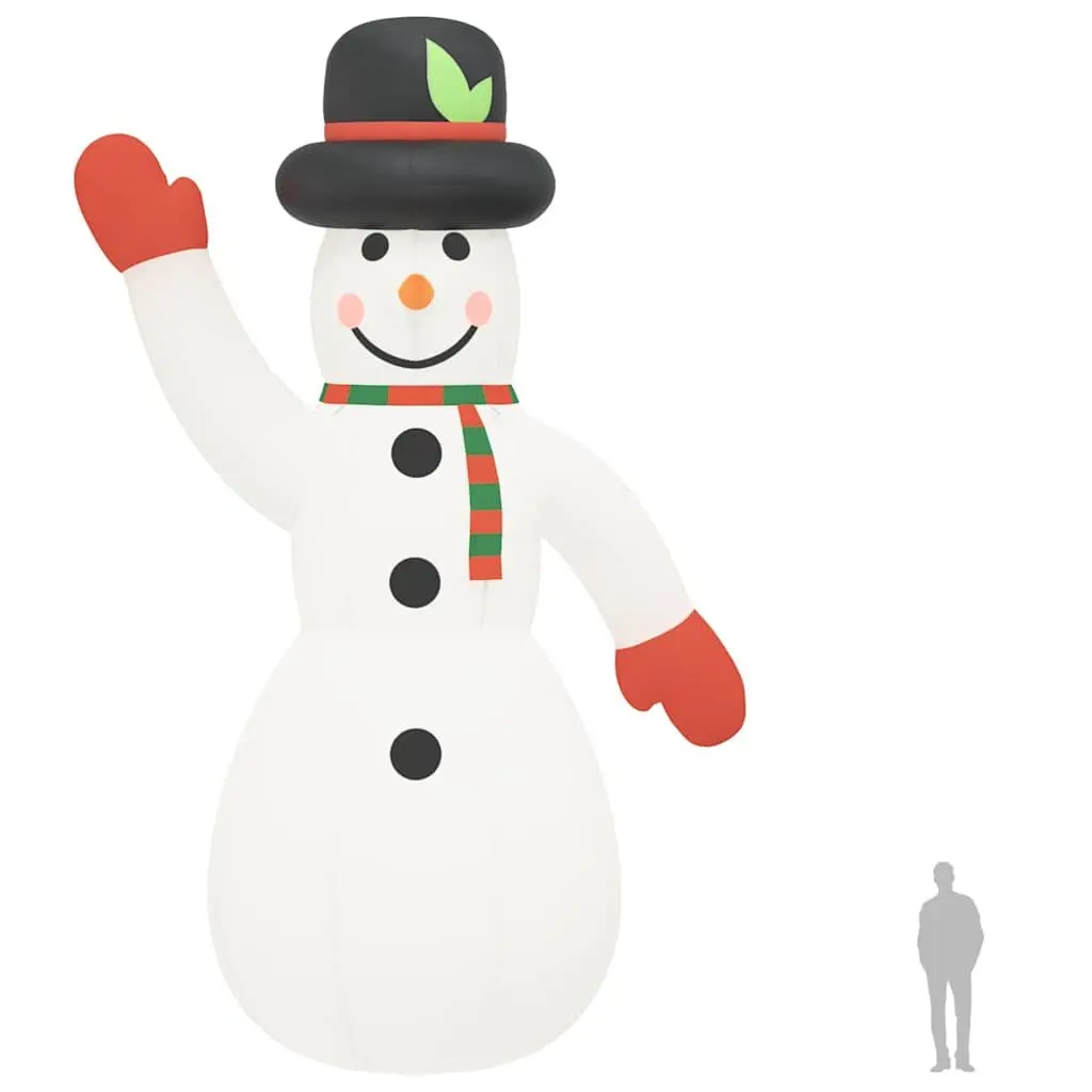 Christmas Inflatable Snowman Decoration with Built-in LED Lights 1000 cm
