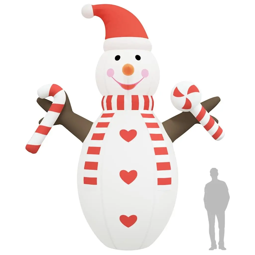Inflatable Snowman Oxford Fabric 630cm Outdoor Garden Decoration with LED Lights