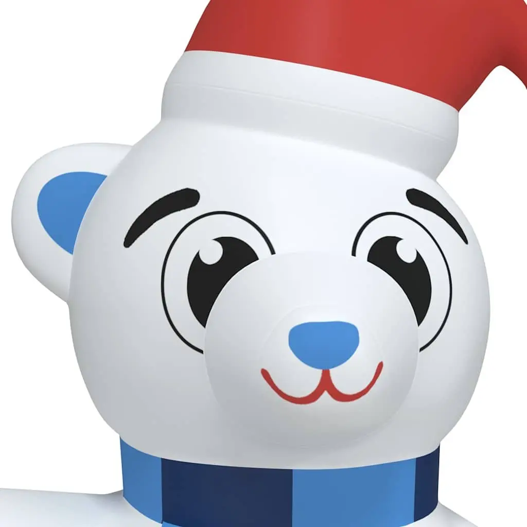 Inflatable Teddy Bear Decoration Oxford Fabric 180cm Holiday LED Outdoor