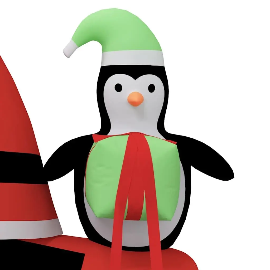 Christmas Inflatable Santa on Motorcycle LED Yard Decoration 158cm Holiday